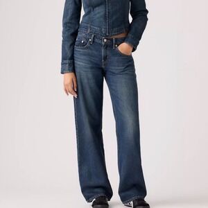 NEW Levi's Low Loose Blue Straight Leg Women's Jeans 28 x 30